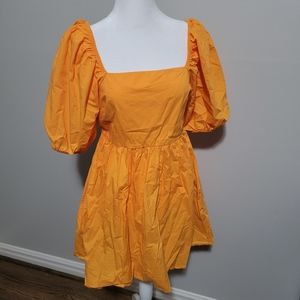 A New Day puff sleeve mini dress